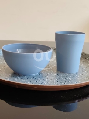 Kitchen appliances in Amchit - Kids Plastic Cup and Bowl Set in Pink or Blue - $3 | طقم كباية وكاسة بلاستيك للأطفال باللون الأزرق أ
