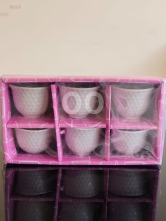 Set of 6 Ceramic Coffee Cups - $4 | طقم فناجين قهوة سيراميك (نص دزينة) بـ 4$