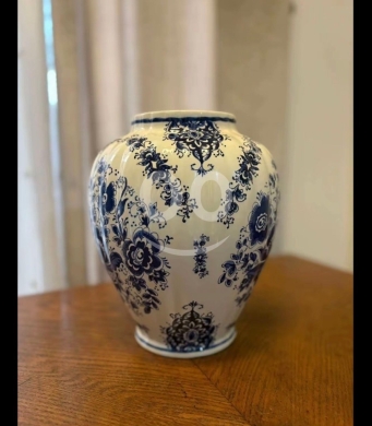 فاز أنتيكا سيراميك فخم بنقوش زرقاء ملكية للأناقة والتراث | Royal Blue Patterned Antique C… — 2