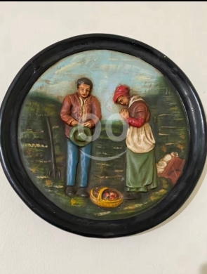 Antiques & Collectibles in Al Dahye - لوحة ريفية "الأنجيلوس" تجسد الامتنان بـ 70$ قطعة فنية نادرة | Vintage Pastoral "Angelus" 3D Relief P