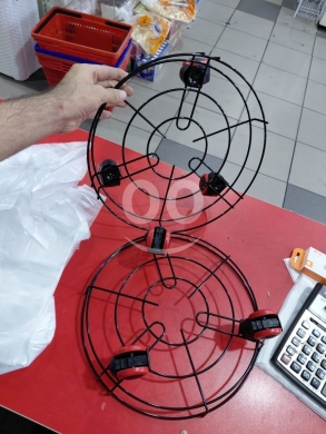 Kitchen appliances in Choueifat - قاعدة جرة غاز معدنية سوداء قوية مع عجلات متينة|Black Metal Gas Cylinder Stand with Heavy Duty Wheels