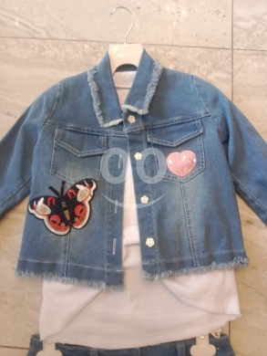 Produits pour bébés et enfants dans Daria - طقم بناتي جينز عصري 4 قطع للأعمار من 4 إلى 10 سنوات | Trendy 4-Piece Girls&#039; Denim Set Ages 4-10