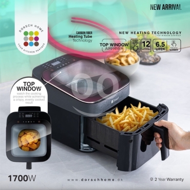 ?? Dorsch, Airfryer Top View Window 6.5L 12 programs-1700 watt-قلاية بطاطا هوائية — 5