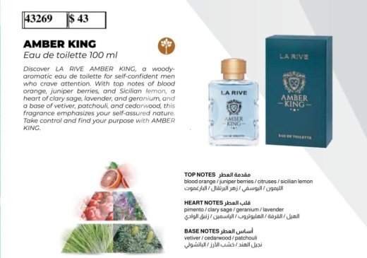 Santé & Beauté dans Mina - عطر لاريفر آمبر كينج للرجال 100 مل | La Rive Amber King Eau de Toilette 100ml