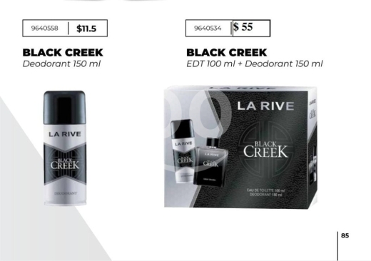 الصحة و الجمال في المينا - طقم هدايا لاريفر بلاك كريك للرجال (عطر 100 مل + مزيل عرق 150 مل) | La Rive Black Creek Gift Set for