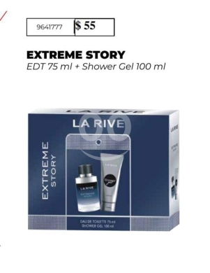 الصحة و الجمال في المينا - طقم هدايا لاريفر إكستريم ستوري للرجال (عطر 75 مل + جل استحمام 100 مل) | La Rive Extreme Story Gift