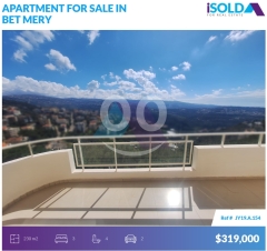 230m2 apartment+mountain view 4sale in Bet Mery - شقة في بيت مريJY19A154