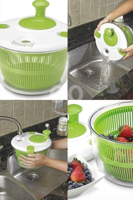 Kitchen appliances in Saida - نشافة ومصفاة خضار كبيرة سعة 5 لتر | 5L Large Vegetable Spinner and Strainer