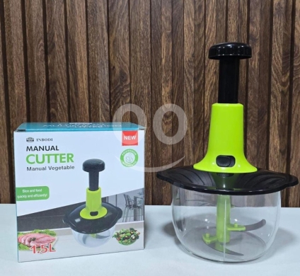 Kitchen appliances in Saida - فرامة خضار ولحوم يدوية بالضغط مع 4 شفرات حادة | Manual Press Food Chopper with 4 Sharp Blades