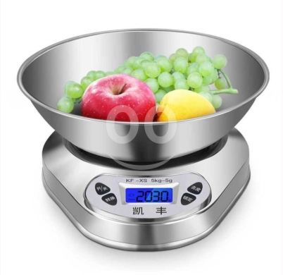 Kitchen appliances in Saida - ميزان مطبخ ستانلس ستيل احترافي مع صينية عميقة | Professional Stainless Steel Kitchen Scale with Deep
