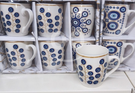 Kitchen in Saida - طقم ماغ بورسلان 6 قطع بتصميم عصري | 6-Piece Porcelain Mug Set with Modern Design