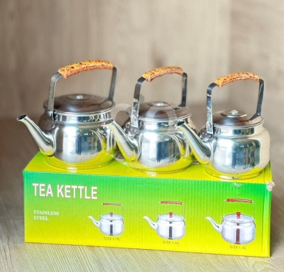 Kitchen appliances in Saida - طقم أباريق ستانلس (3 قطع) | 3-Piece Stainless Tea Pot Set