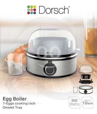 Kitchen appliances in Beirut City - جهاز سلق البيض دورش لتروية سريعة ومثالية - 15$ | Dorsch Egg Boiler & Omelet Tray - $15