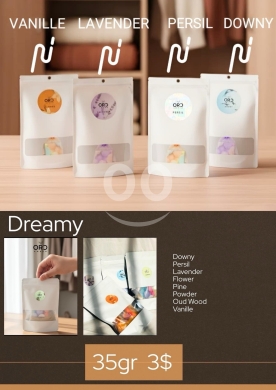 Home & Garden in Aley - معطر دريمي الفوار للملابس والخزائن 35 جرام 3$ | Oro Dreamy Scented Sachets for Clothes 35g 3$