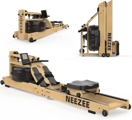 Sports, Leisure & Travel in Mar Elias - جهاز تجديف نيزي خشبي مائي قابل للطي بجودة عالية | Neezee Water Rowing Machine Solid Wood Folding