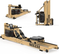 جهاز تجديف نيزي خشبي مائي قابل للطي بجودة عالية | Neezee Water Rowing Machine Solid Wood Folding