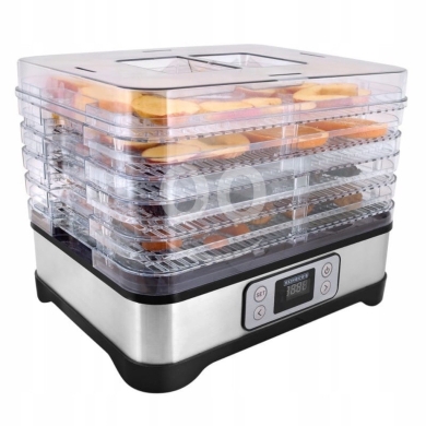 أدوات المطبخ في اشرفيه - ??HEINRICH&acute;S Vegetable And Fruit Food Dehydrator (HDR 8502) Grey (250W)-جفافة فواكه