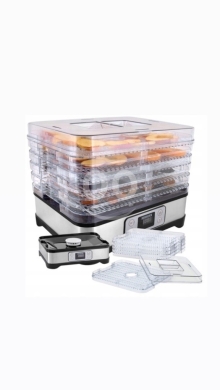 ??HEINRICH´S Vegetable And Fruit Food Dehydrator (HDR 8502) Grey (250W)-جفافة فواكه — 2