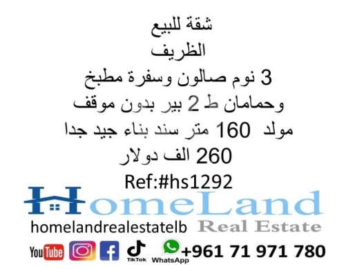 Apartments for sale in Al Zarif - شقة للبيع الظريف 3 نوم صالون وسفرة مطبخ وحمامان ط 2 بير بدون موقف مولد 160 متر سند بناء جيد جدا 2