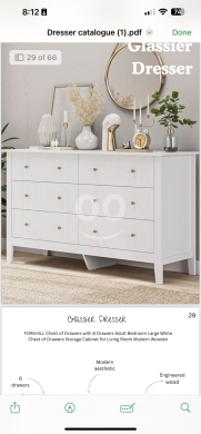 Bedroom in Rawche - خزانة أدراج إيكيا بيضاء بـ 6 أدراج بتصميم عصري | IKEA 6-Drawer Dresser White Modern Chest of Drawers