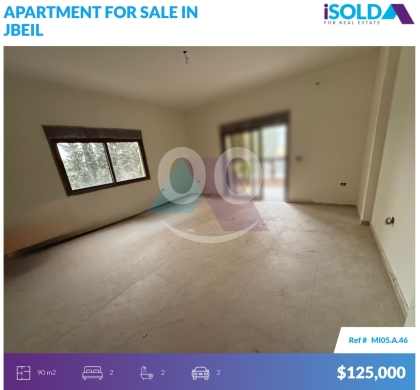 Apartments for sale in Jbeil - 2 bedroom apartment+mountain view 4sale in Jbeil - شقة للبيع في جبيلMI05A46