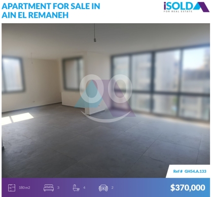 Apartments for sale in Ain el-Remmaneh - 180m2 apartment 4sale in Ain El Remaneh - شقة في عين الرمانةGH54A133