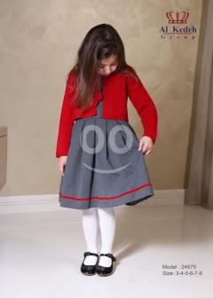 طقم بناتي راقي: فستان كلوش مع جاكيت بوليرو | Elegant Girls' Outfit: Pleated Dress & Bolero Jacket
