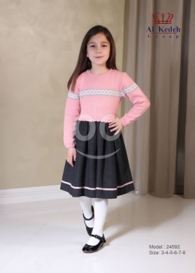 Clothes, Footwear & Accessories in Jeb Jenine - طقم بناتي أنيق: فستان "كلوش" مع كنزة صوفية ناعمة | Elegant Girls&#039; Outfit: Pleated Dress & Soft Knit