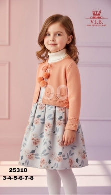 Clothes, Footwear & Accessories in Jeb Jenine - طقم بناتي راقي: فستان مخمل ونقشة "كاروهات" مع جاكيت فرو | Elegant Girls&#039; Velvet & Plaid Set