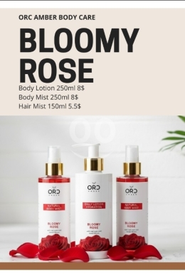 الصحة و الجمال في عرمون - طقم العناية بالجسم Bloomy Rose من ORC Amber | ORC Amber Bloomy Rose Body Care Set