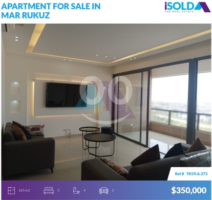 Other real estate in Mar Roukoz - Furnished 165m2 apartment+Sea view 4sale in Mar Roukoz-شقة في مار روكزTK59A373
