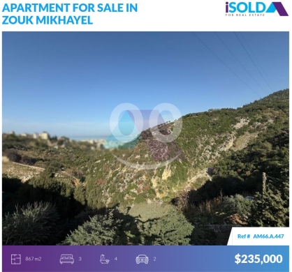 Apartments for sale in Zouk Mikaël - Duplex 200m2 apartment+200m2 terrace+sea view 4sale in Zouk MikhayelAM66A447