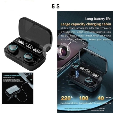 Mobile accessories in Mejdlaya - سماعات اللاسلكية ببطارية ضخمة | TWS Wireless Earphones with Large Battery & Power Bank Feature