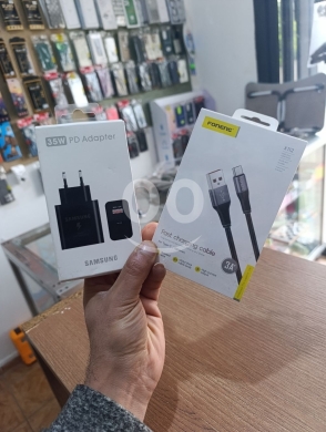 Mobile accessories in Haysseh - شاحن سامسونج بقوة 35 واط مع كابل فونينج للشحن السريع | Samsung 35W PD Adapter with Foneng Fast Cable