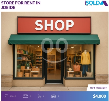 Commercials for rent in Jdeideh - 204m2 core & shell shop on a cross road 4rent in jdeide - الجديدةTK59S233