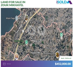 452m2 Flat land 4sale in Zouk Mikhayel - أرض للبيع في زوق مكايلTK59L63