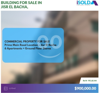 Other real estate in Jisr El Bacha - Main Road-1170m2 building+stores 4sale in Jisr El Bacha - جسر الباشاPE1B544
