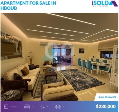 Apartments for sale in Hboub - 170m2 apartment+terrace+mountain/sea view 4sale in Hboub - شقة في حبوبJZ10A377