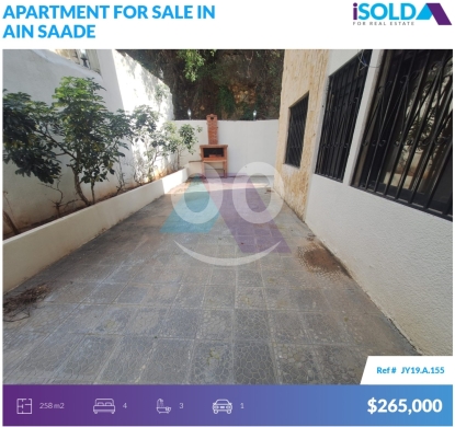 Apartments for sale in Ain Saadeh - 225m2 apartment+terrace+partial sea view 4sale in Ain Saadeh-عين سعادةJY19A155