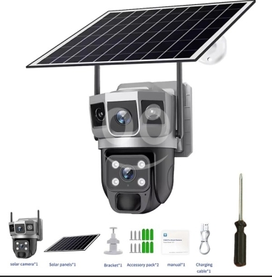 Cameras, Camcorders & Studio Equipment in Jdeideh - Solar Wireless Security Camera 360° PTZ