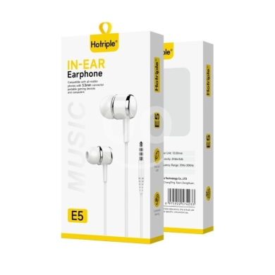 Mobile accessories in Sebline - سماعة Hotriple E5 داخل الأذن بمدخل 3.5 ملم وجودة صوت نقية | Hotriple E5 In-Ear Wired Earphones