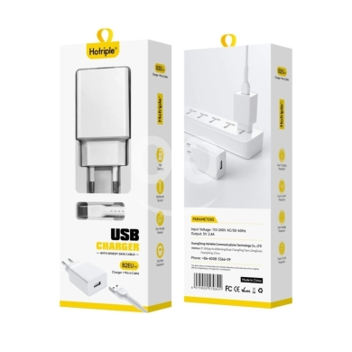Mobile accessories in Sebline - شاحن Hotriple B2EU الاقتصادي والآمن مع كابل Micro USB | Hotriple B2EU Efficient Charger