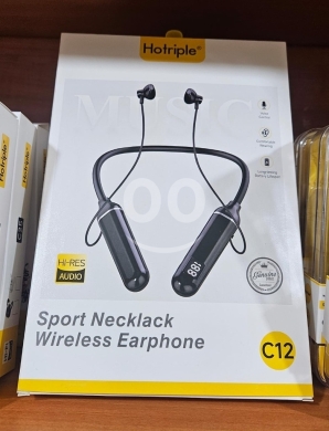 Mobile accessories in Sebline - سماعة الرقبة الرياضية Hotriple C12 اللاسلكية مع شاشة رقمية | Hotriple C12 Sport Wireless Neckband