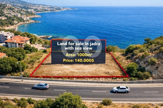Lands for sale in Jidra - أرض على الطريق مباشرة مع مطل بحري في جدرا للبيع