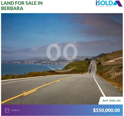 Lands for sale in Barbara - Sea Side Road - 2500m2 land 4sale in Berbara-Jbeil-أرض للبيع في برباراJZ10L192