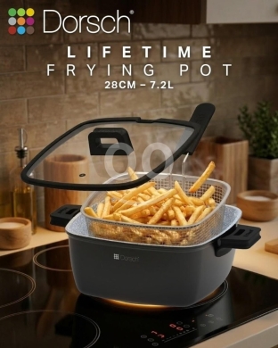 Kitchen appliances in Beirut City - طنجرة قلي دورش سعة 7.2 ليتر - قلي آمن ونتائج احترافية | Dorsch 7.2L Frying Pot - Safe & Professional