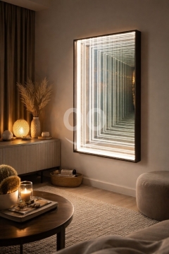 مرآة إنفينيتي المضيئة الفاخرة 120*80 سم - 150 دولار | Luxury 3-in-1 Infinity Light Mirror - $150