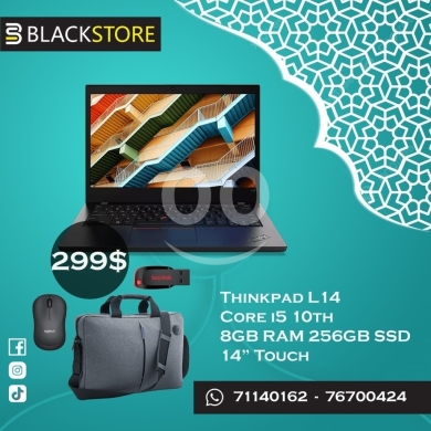 قطع غيار الكمبيوتر وملحقات البرامج في طرابلس - لابتوب Lenovo ThinkPad L14 i5 شاشة لمس بـ299$ | Lenovo ThinkPad L14 i5 10th Gen Touch