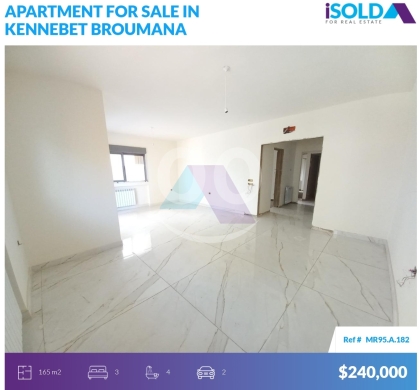 Apartments for sale in Qannabet Broumana - Luxurious 165m2 apartment 4sale in Kennebet Broumana - قنابة برماناMR95A182