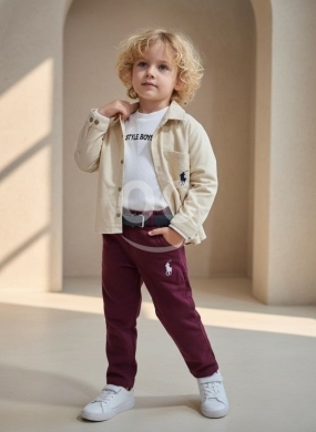 طقم Ralph Lauren ولادي 3 قطع بألوان شتوية دافئة | Boys Ralph Lauren 3-Piece Autumn/Winter… — 3